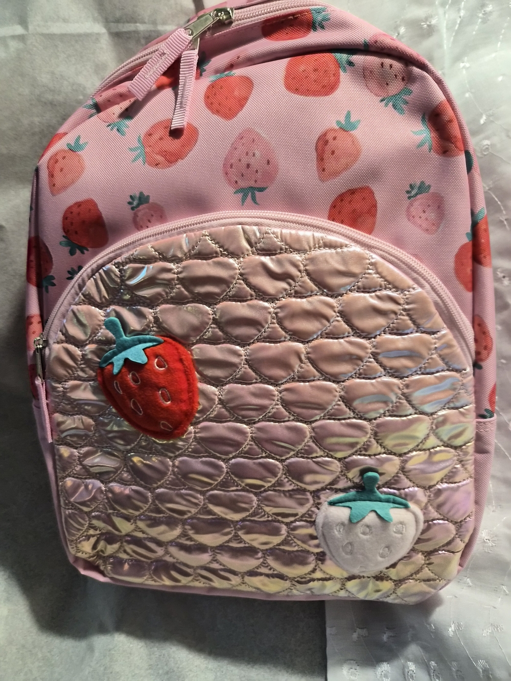 Kids Strawberry Pink Backpack - Unbranded